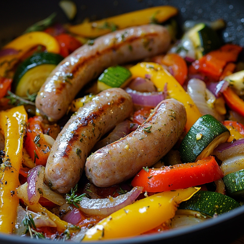 Sauté de légumes et saucisses merguez à l'autocuiseur