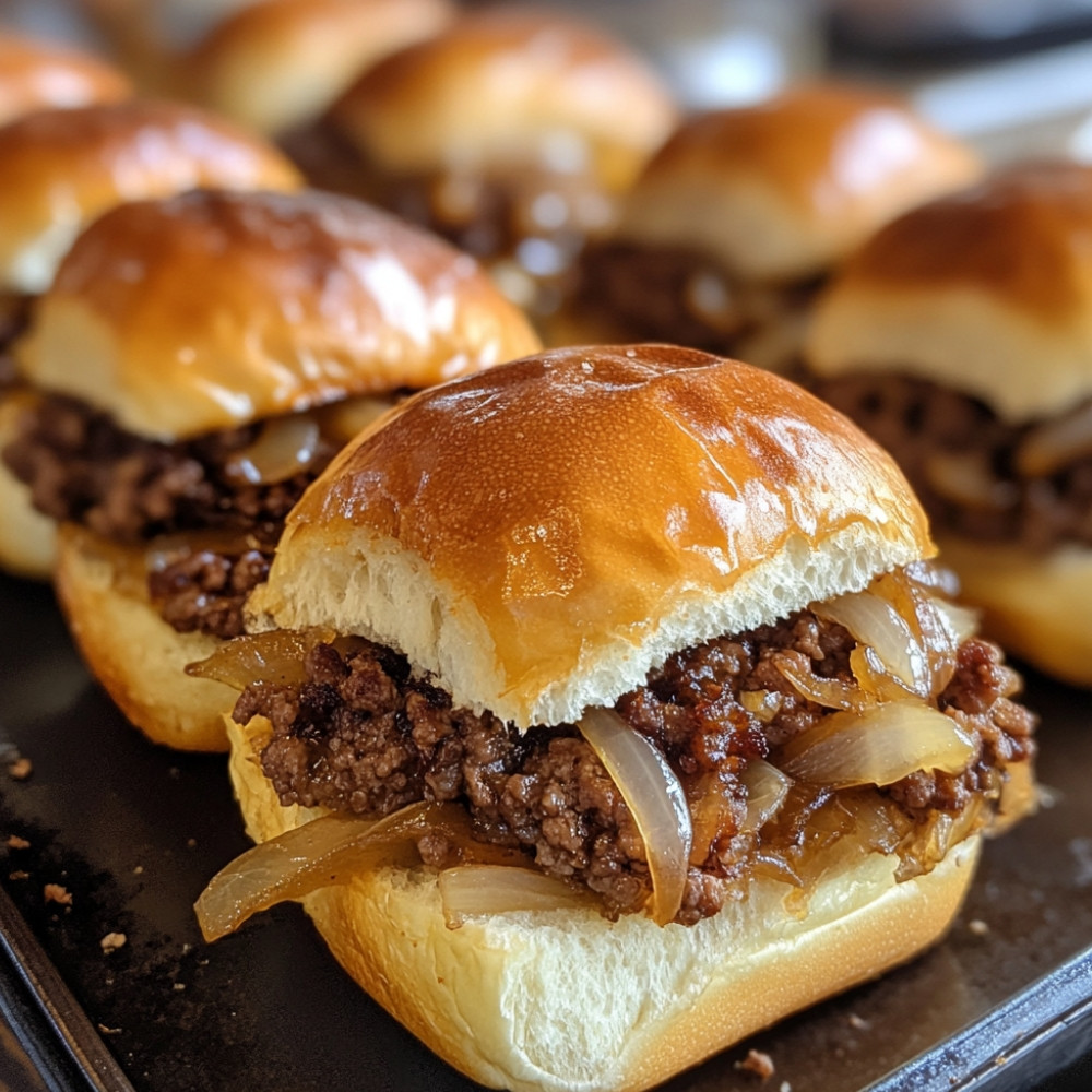 Sliders au roti de boeuf sur petits pains brioches