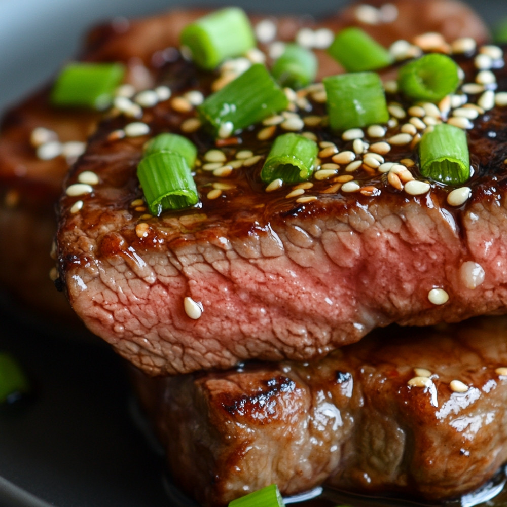 Steaks de boeuf teriyaki au sésame