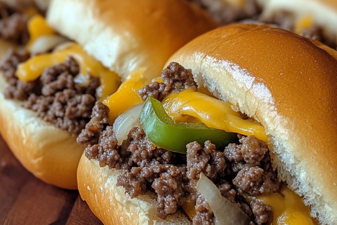 Barquettes style cheesesteak