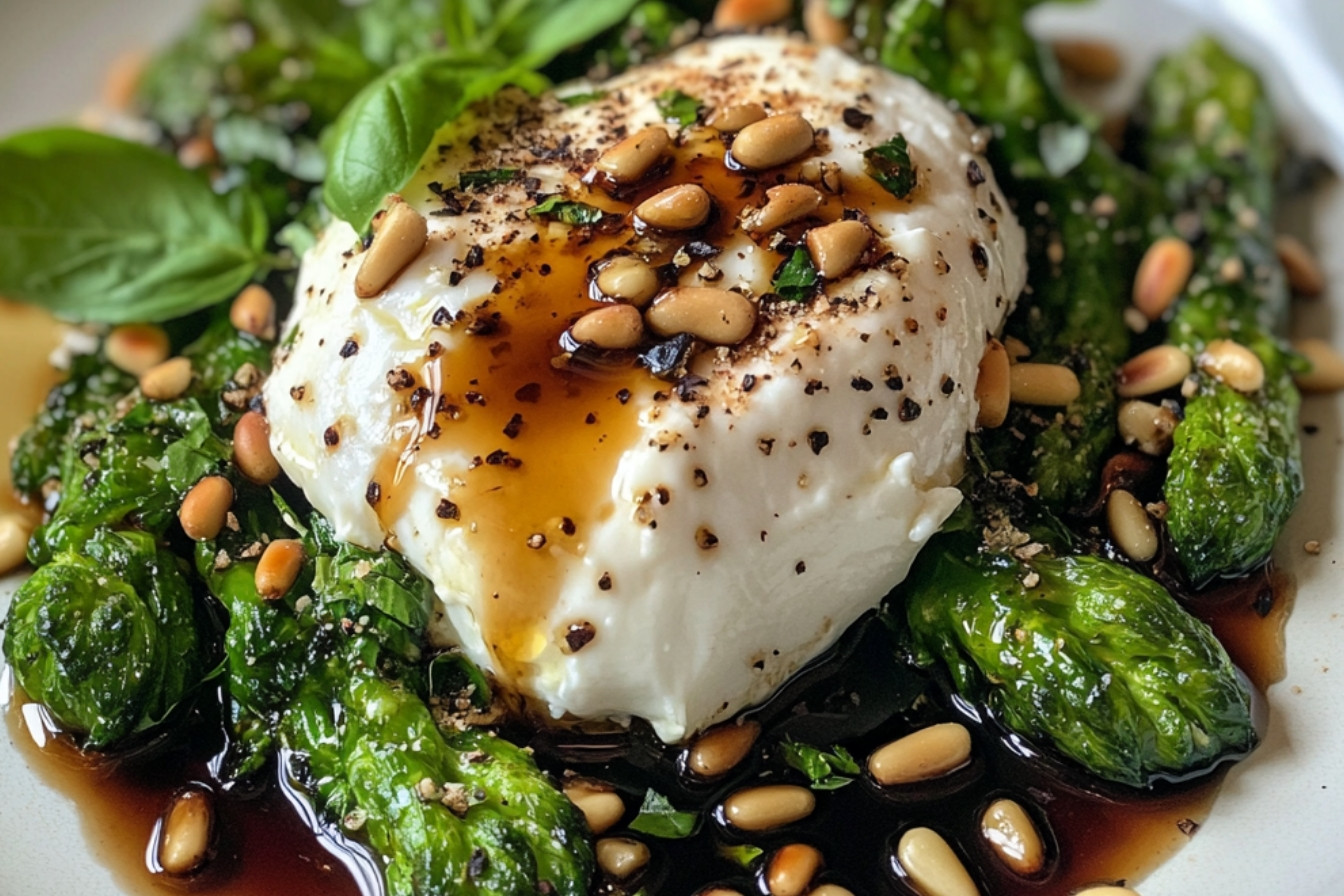 Broccolini, Balsamique et Burrata