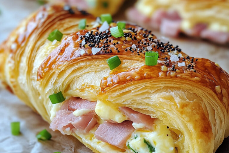 Casserole de croissants et jambon