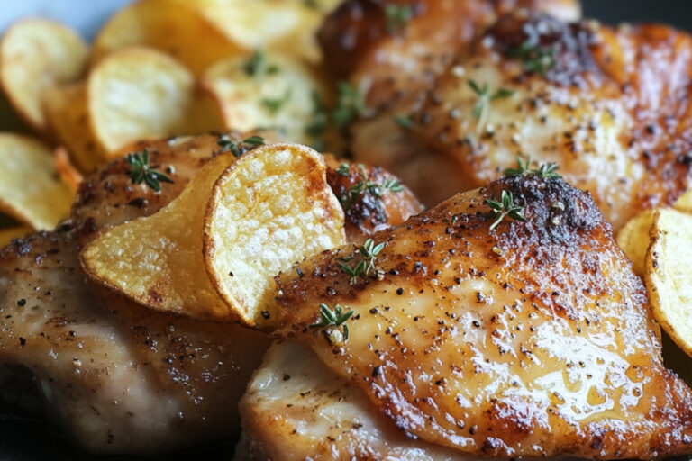 Cuisses de poulet aux chips