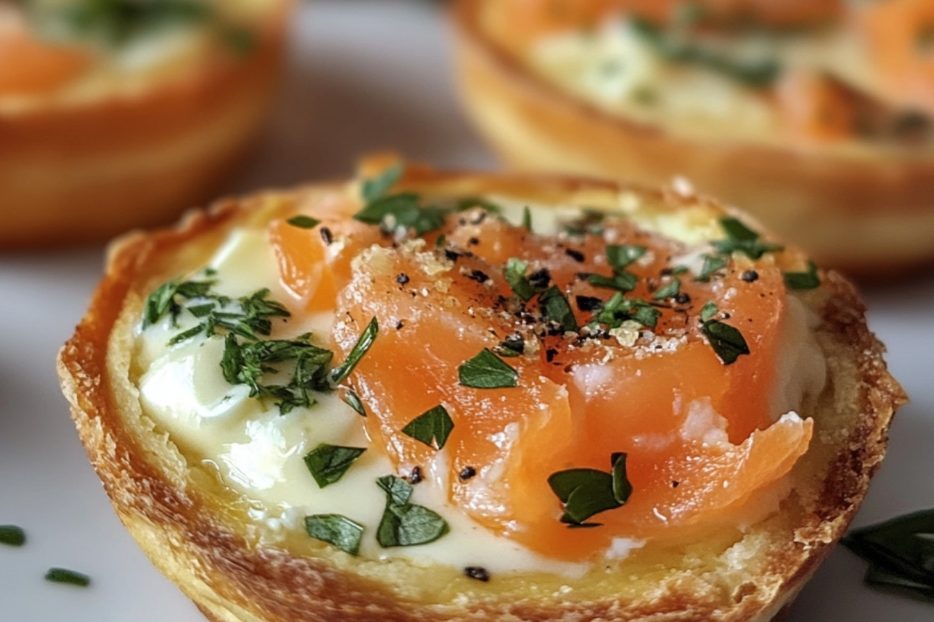 Mini quiches au saumon fumé