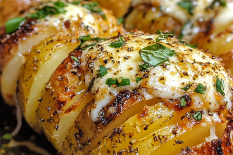 Poulet hasselback à l'italienne et pommes de terre