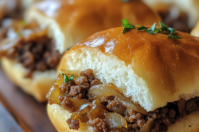 Sliders au roti de boeuf sur petits pains brioches