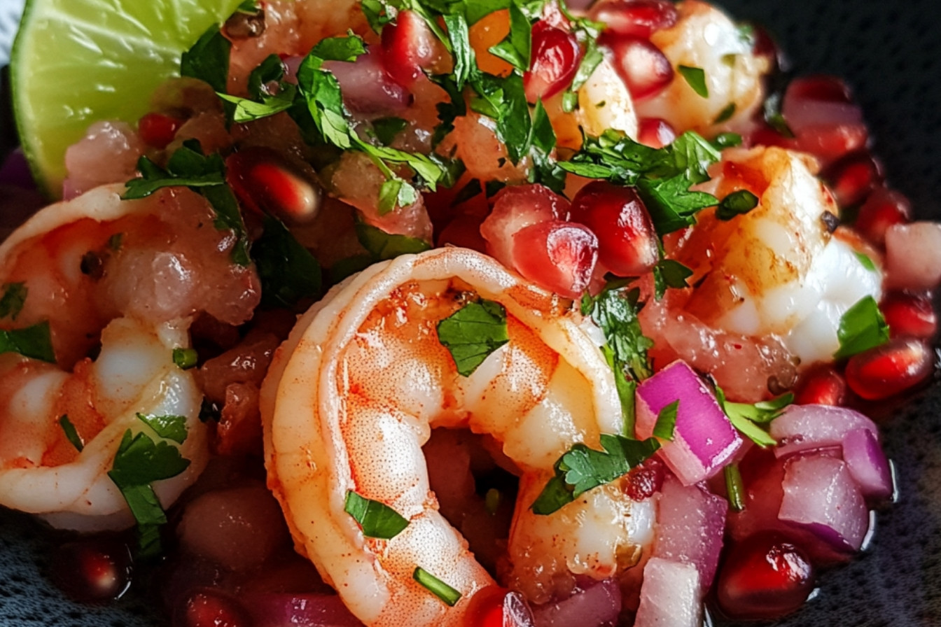 Tartare de crevettes nordiques à la grenade