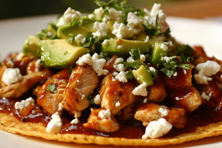 Tostadas au poulet barbecue et feta