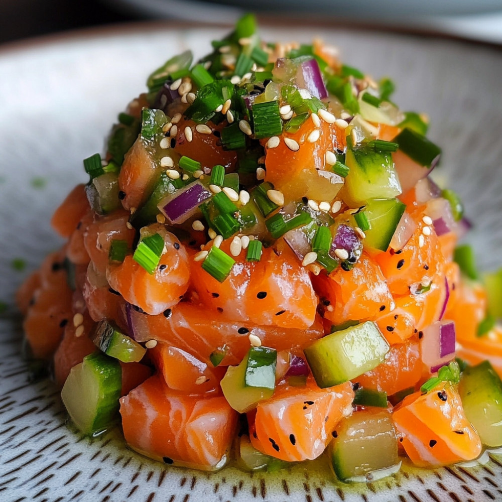 Bouchées de tartare de saumon et relish