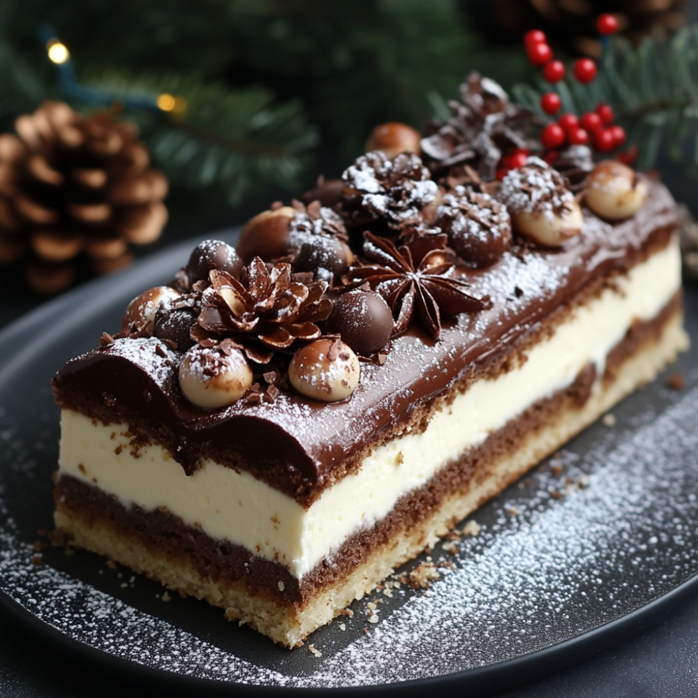 Bûche de Noël au mascarpone et pâte à tartiner