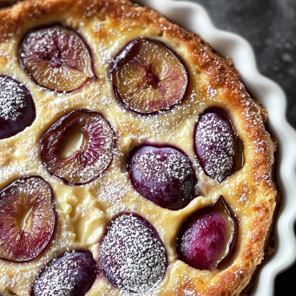 Clafoutis aux prunes de saison