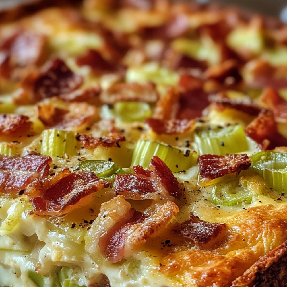 Clafoutis poireaux et lardons