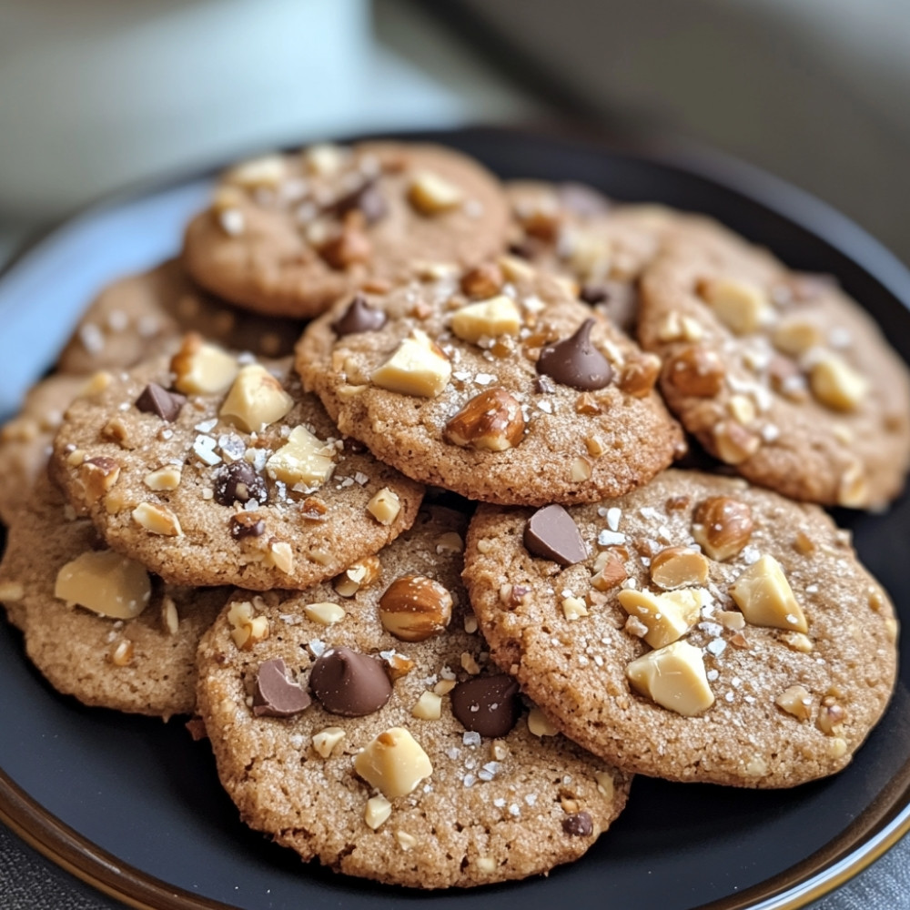 Cookies gourmands noisettes, praliné et chocolat