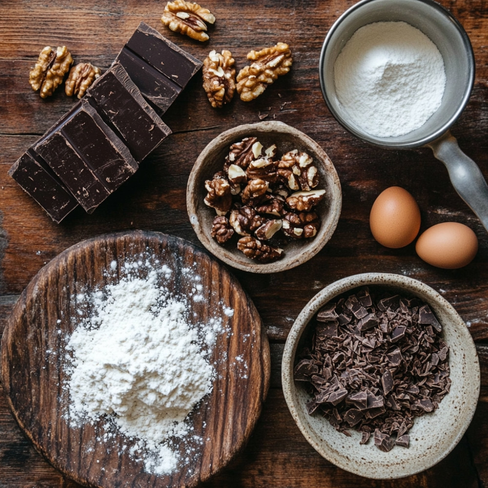 Gâteau aux noix et chocolat