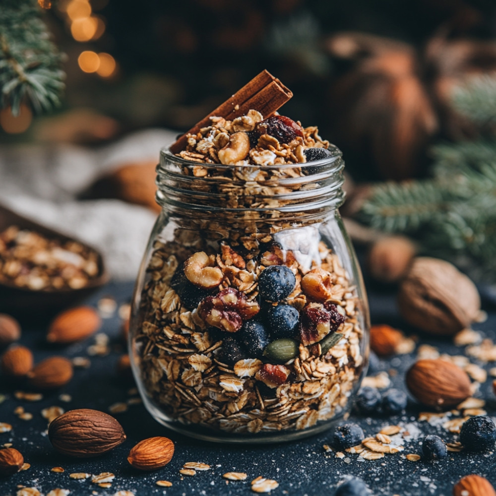 Granola amandes, noisettes et noix de cajou