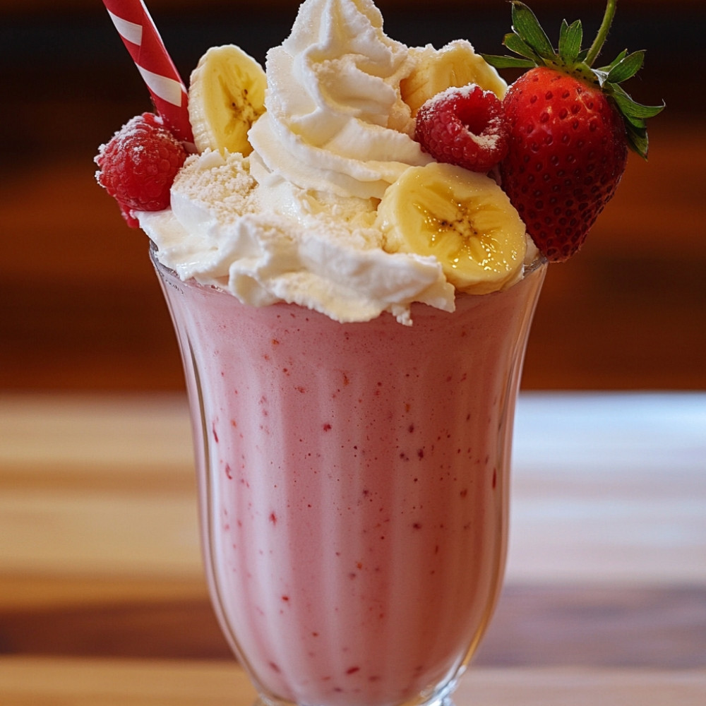 Milk-shake fraises-banane