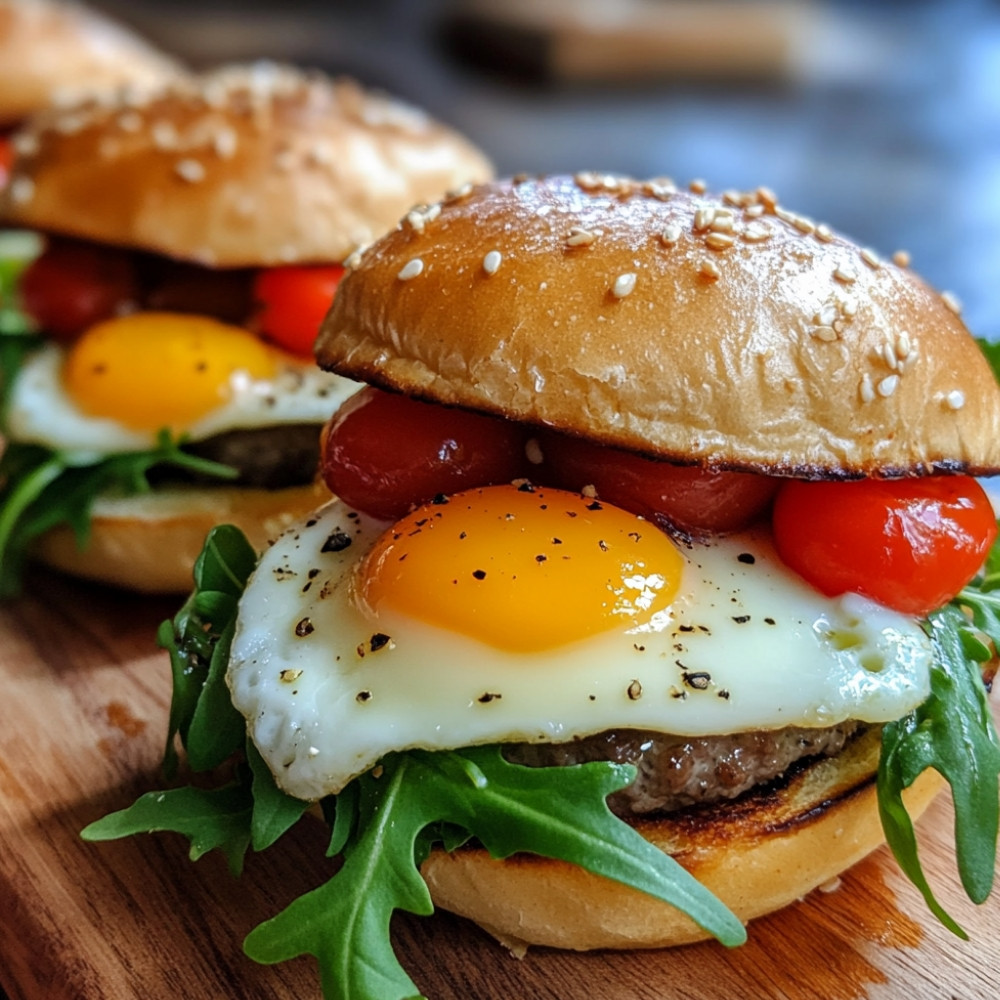 Mini burgers d'œuf