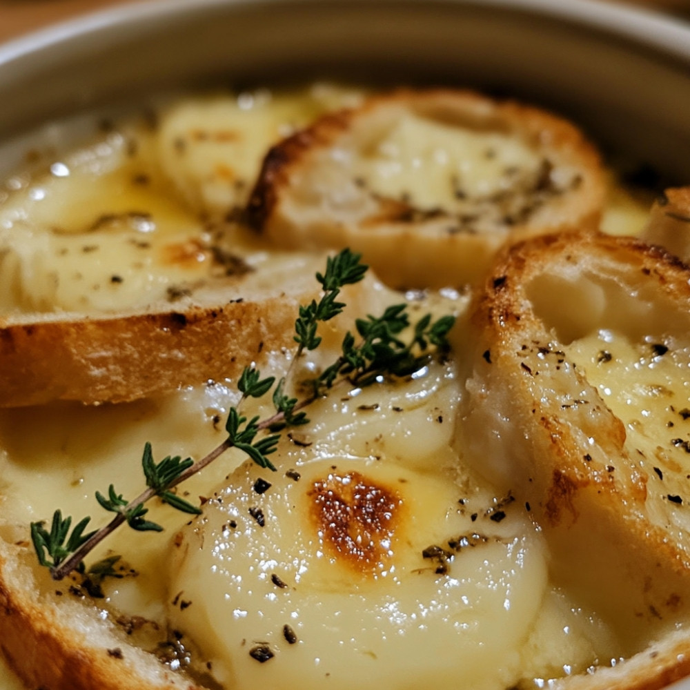 Mont d'Or au vin blanc et à l'ail au four