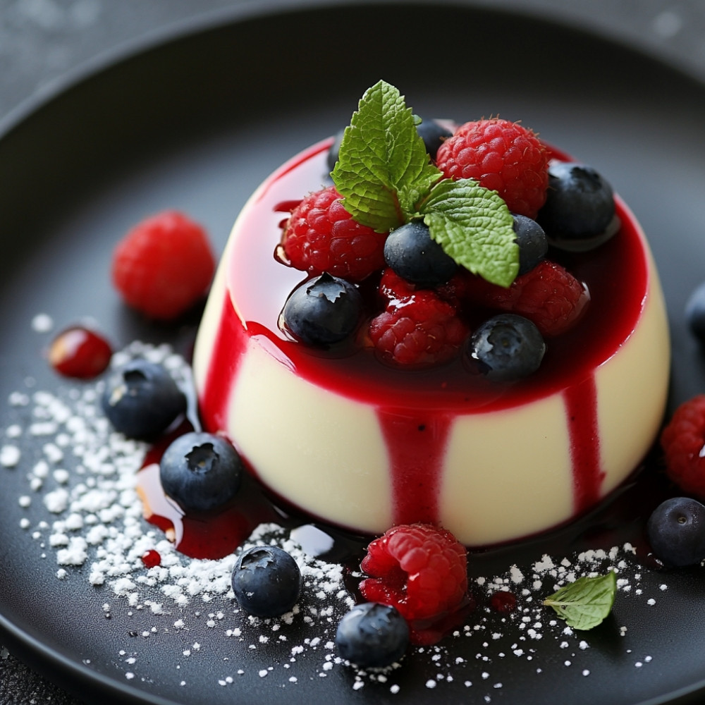 Panna cotta aux fruits rouges