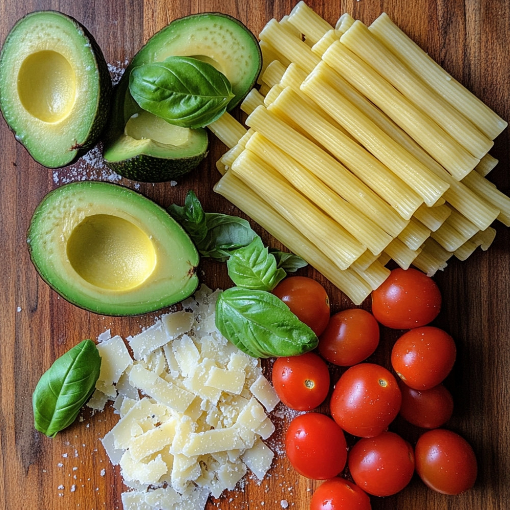 Pâtes à la sauce avocat