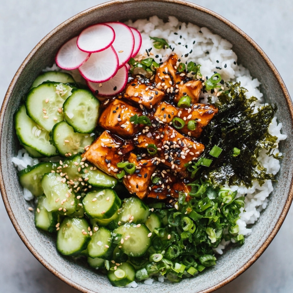 Poke bowl saumon avocat