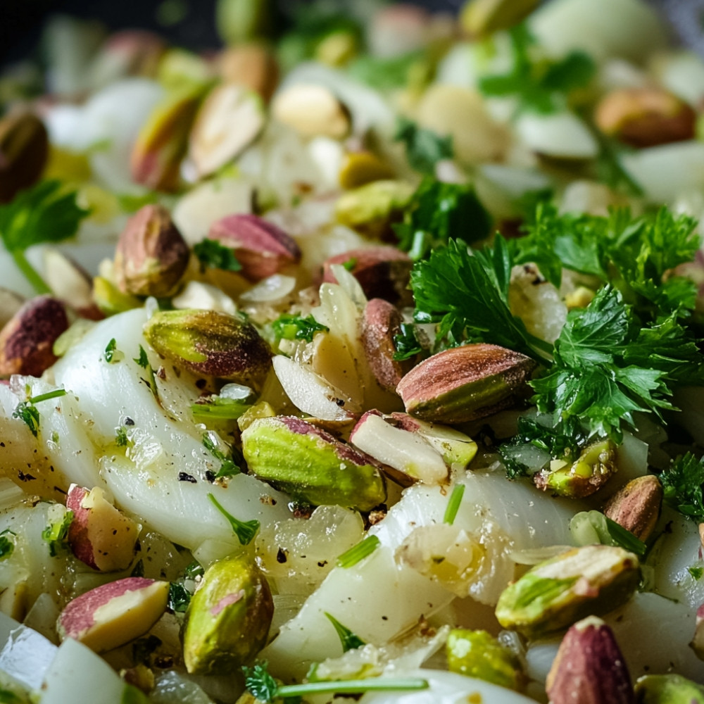 Salade de fenouil, pistaches et sumac