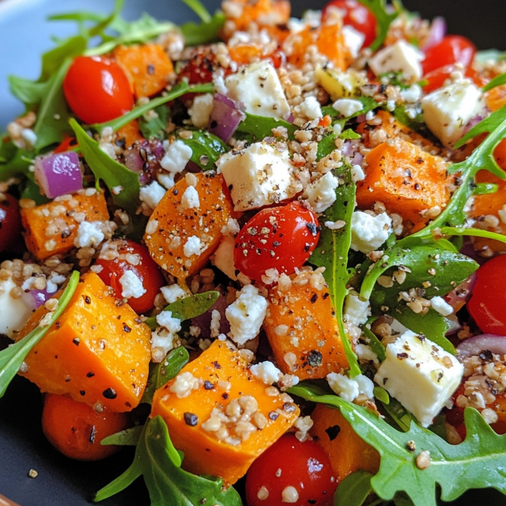 Salade d'épeautre aux patates douces rôties