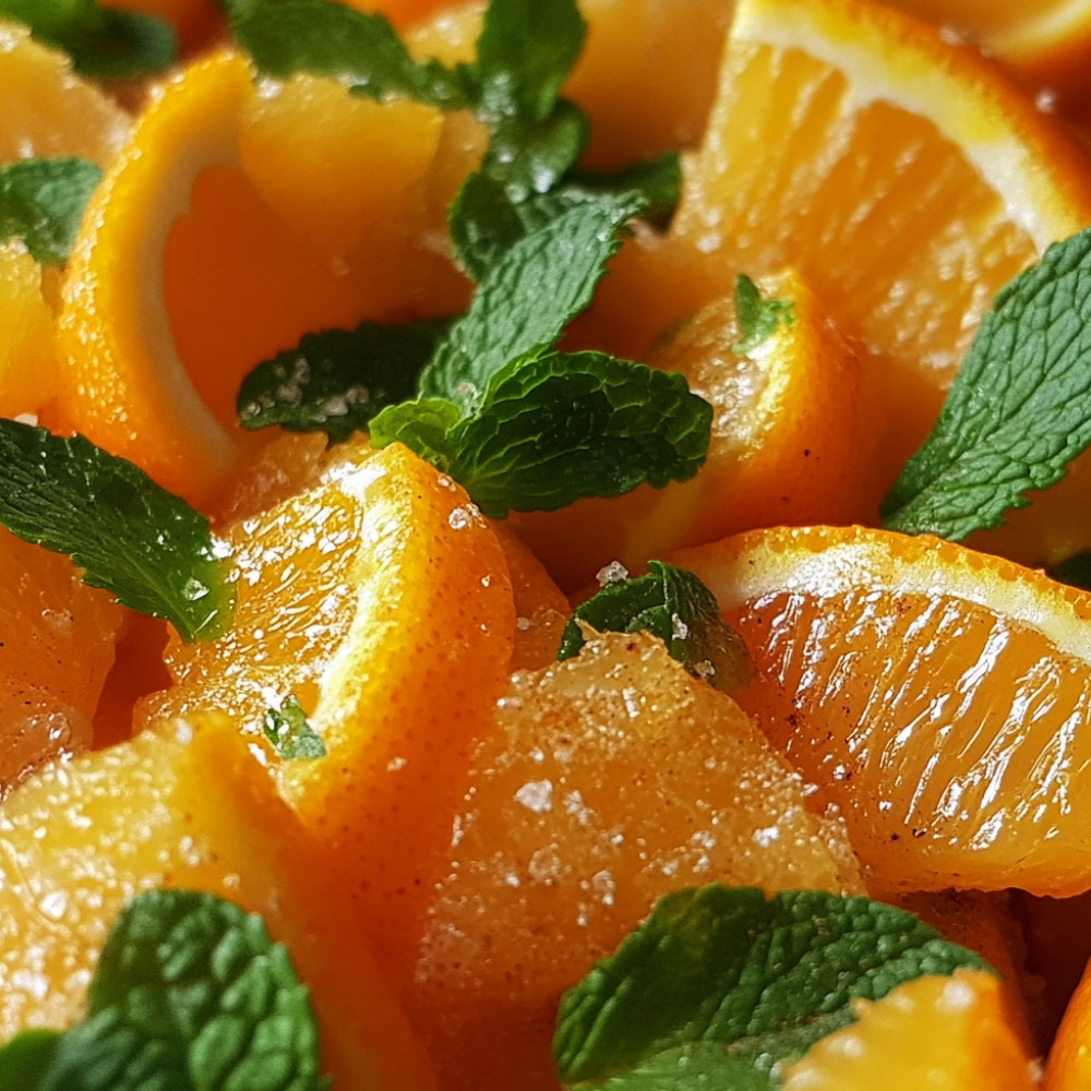 Salade d'oranges à la menthe