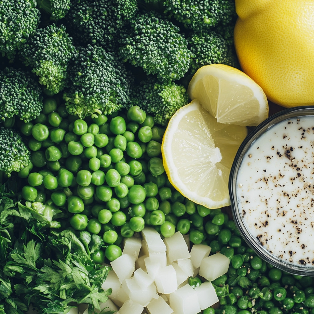 Soupe de brocoli aux petits pois