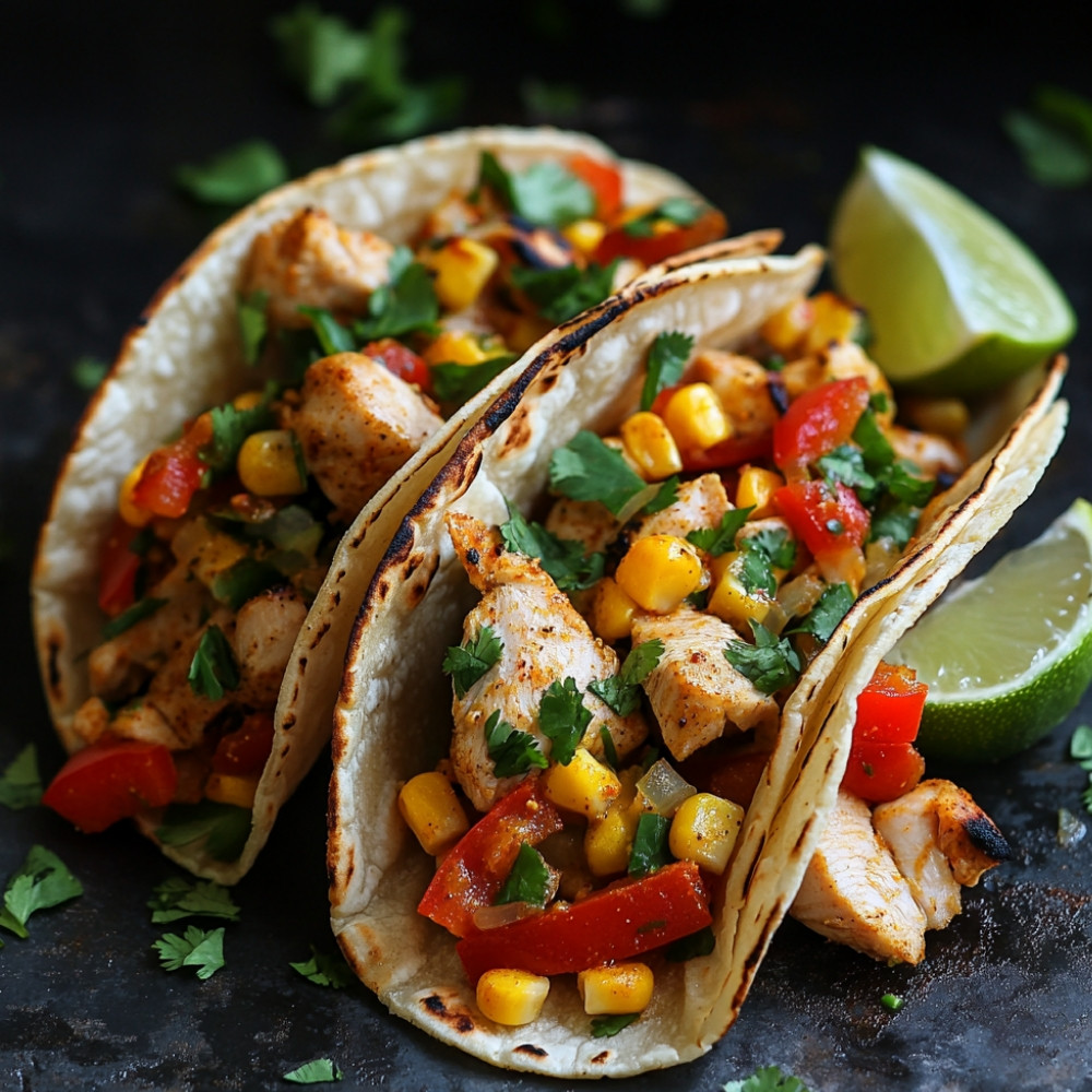 Tacos des Caraïbes au poulet