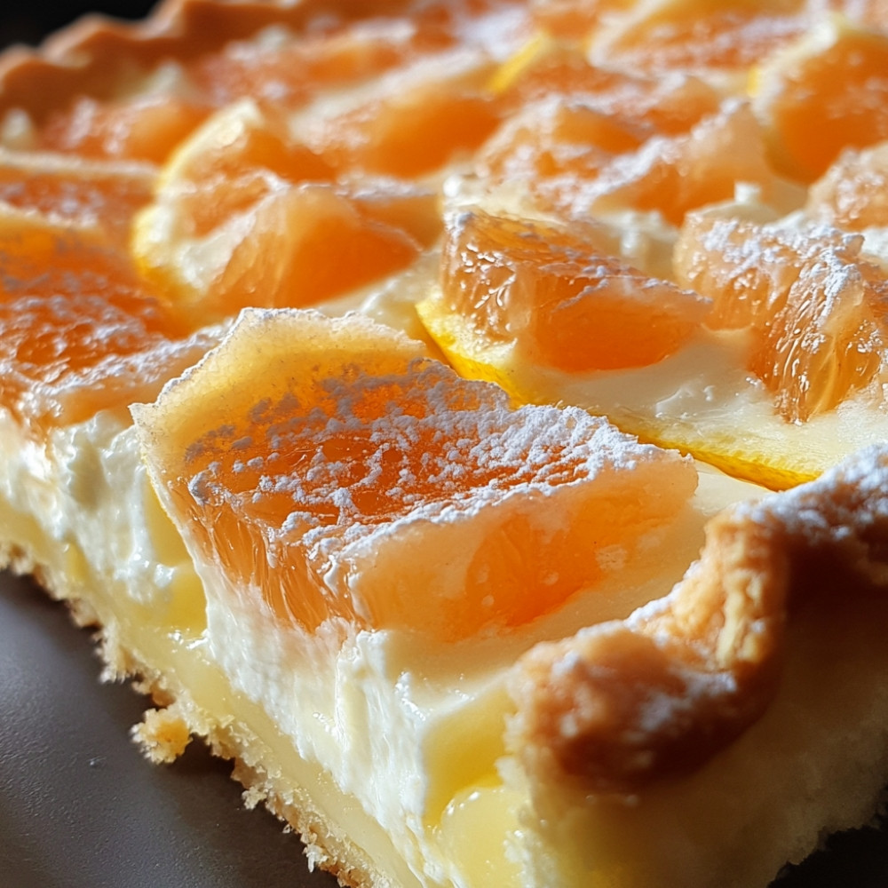 Tarte au fromage blanc et pomelo