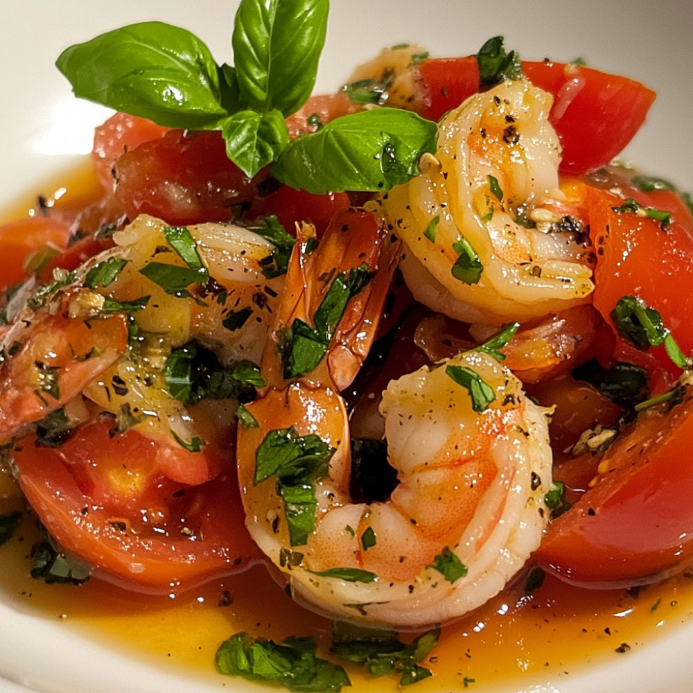 Tomate fumée aux crevettes