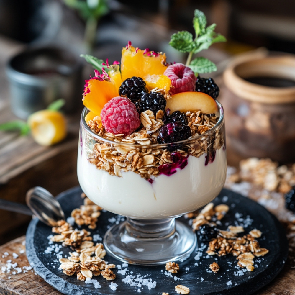 Barres de yaourt aux fruits frais et granola