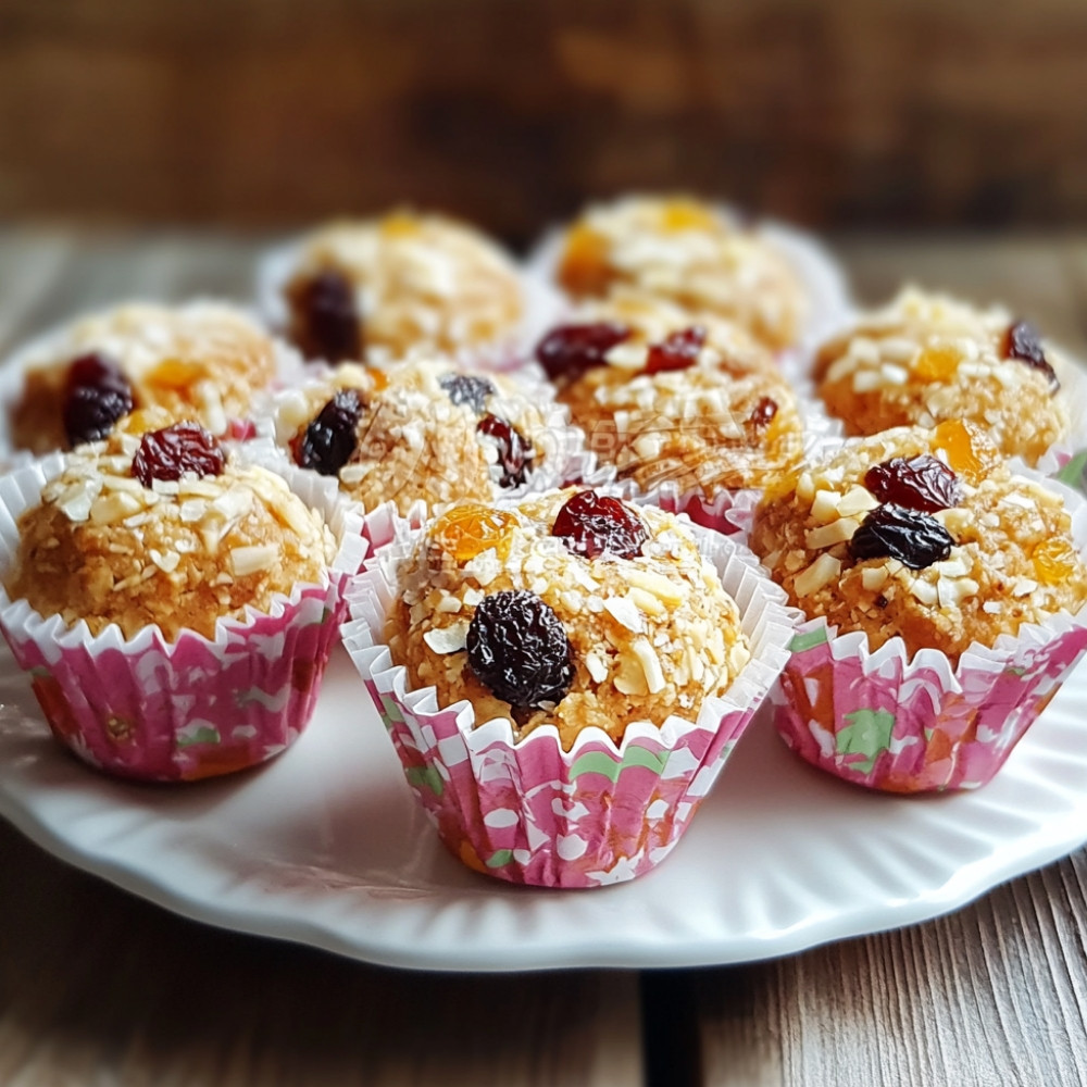 Boulettes de noix de coco et fruits secs