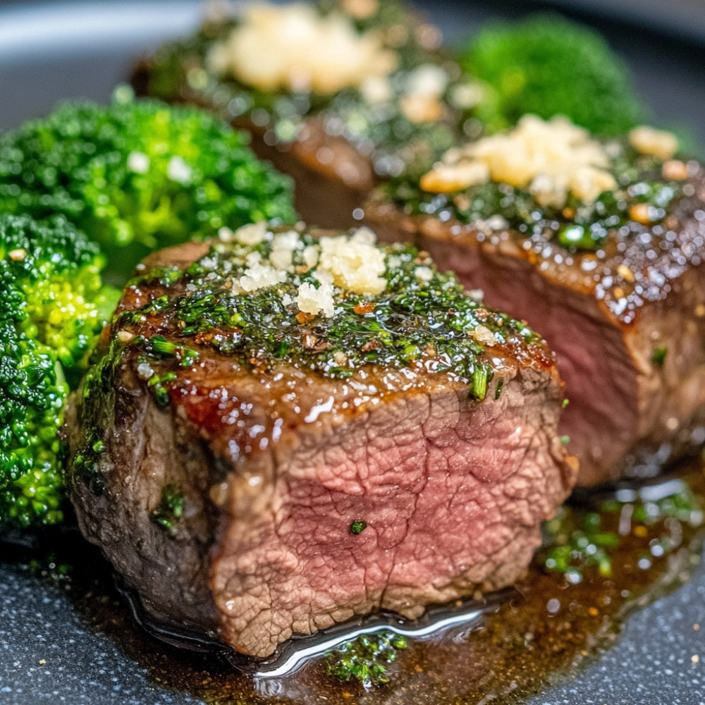 Contre-filet de boeuf et purée de brocoli