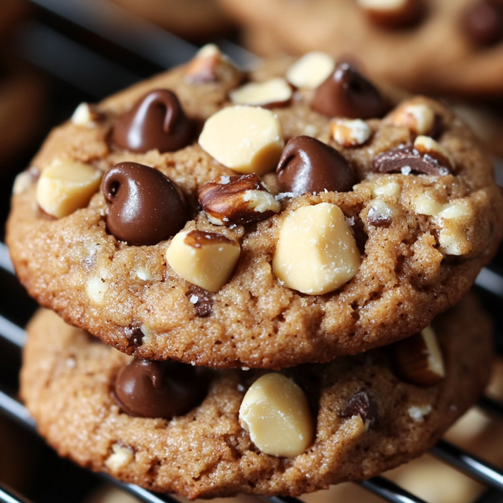 Cookies gourmands noisettes, praliné et chocolat