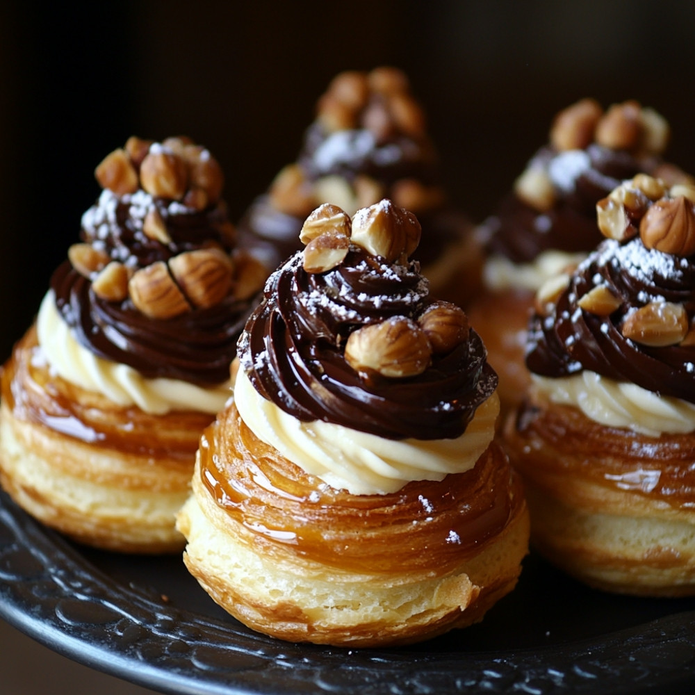 Couronne de choux chantilly, noisettes et caramel au beurre salé