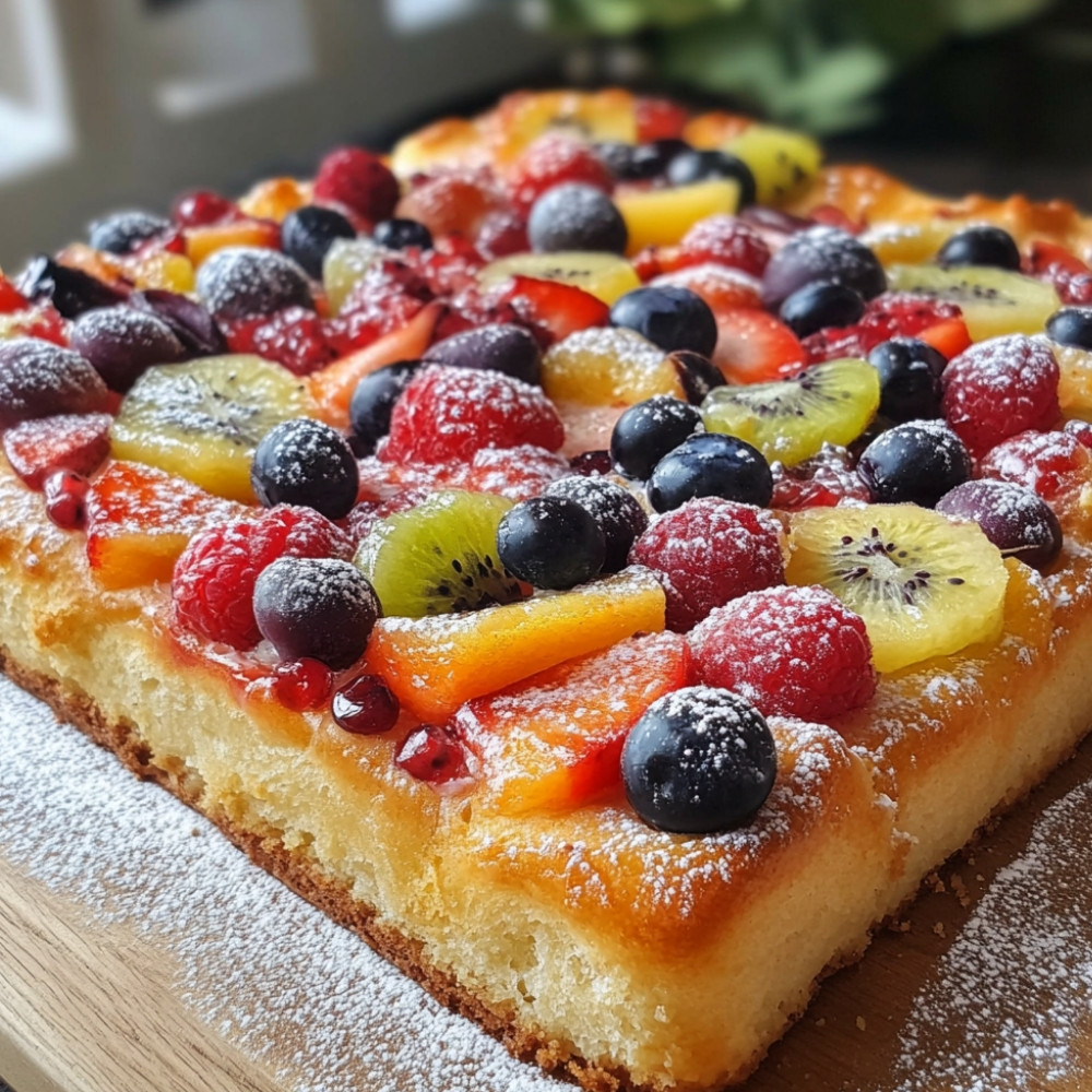 Focaccia tricolore sucrée