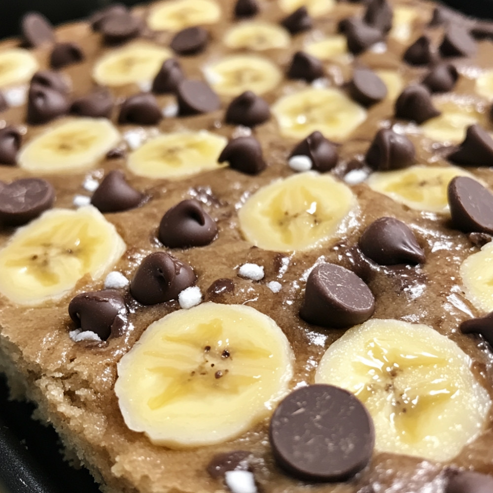 Gâteau au yaourt, bananes et chocolat