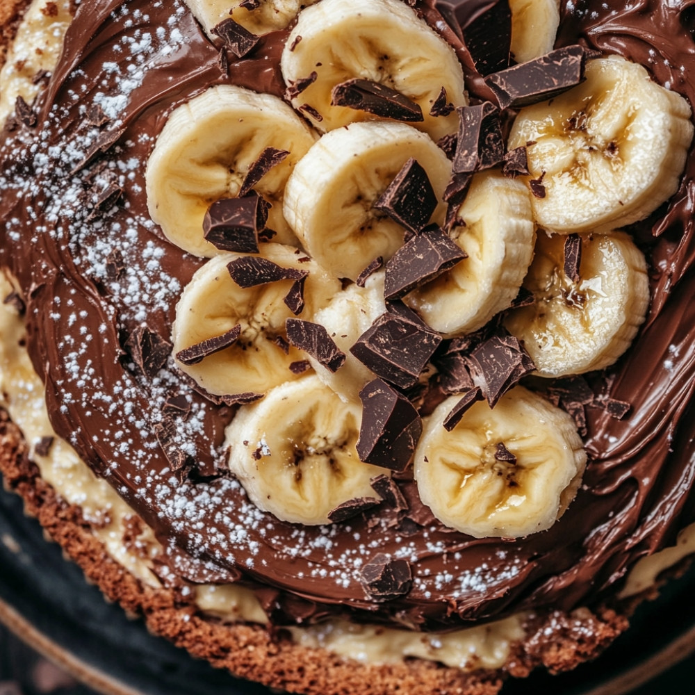 Gâteau banane chocolat à la crème fraîche