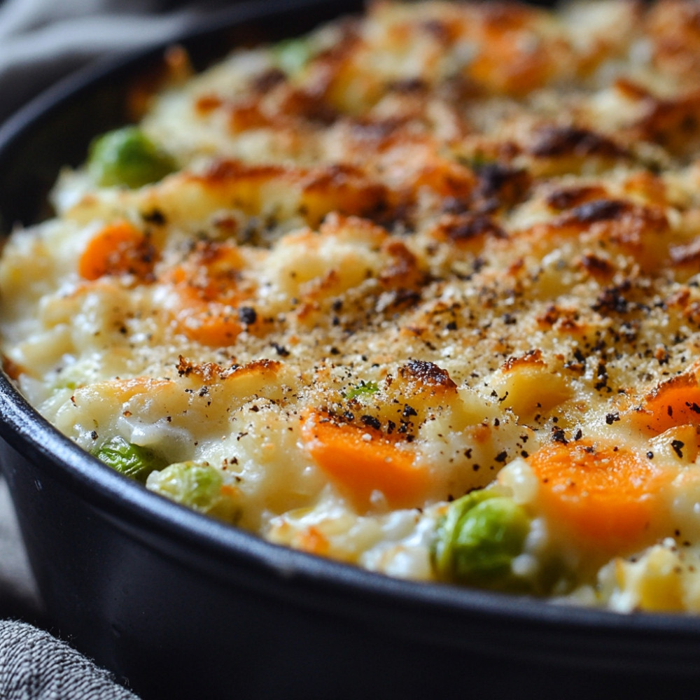 Gratin de riz aux légumes d'hiver