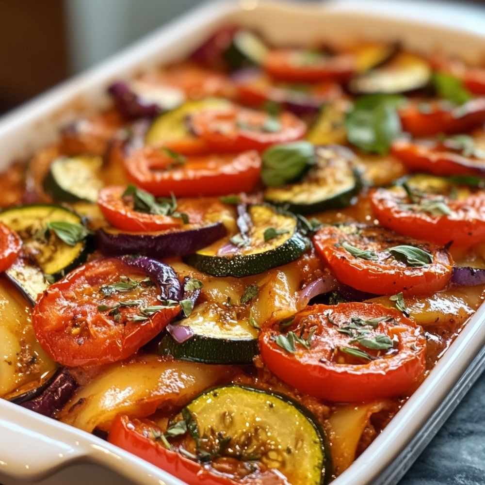 Lasagnes de légumes grillés à l'agneau