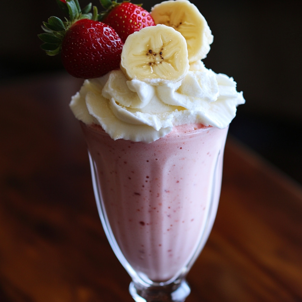 Milk-shake fraises-banane