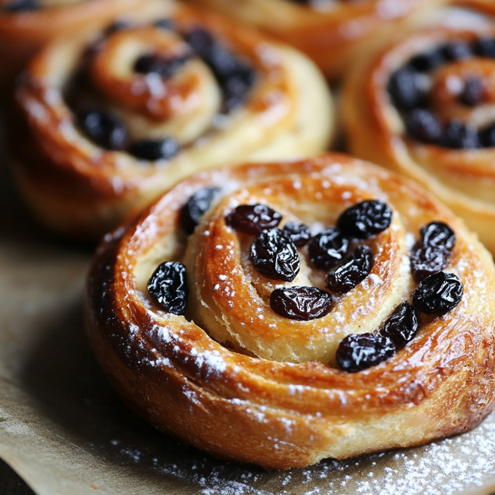 Pain à la cannelle et raisins