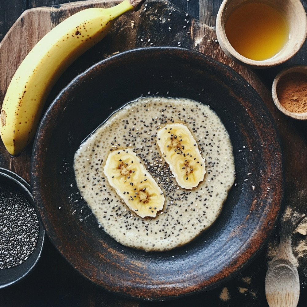 Pancakes healthy banane et chia