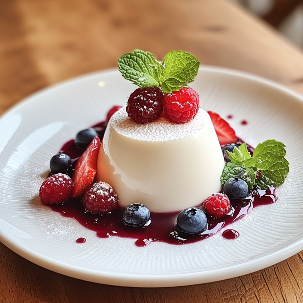 Panna cotta aux fruits rouges