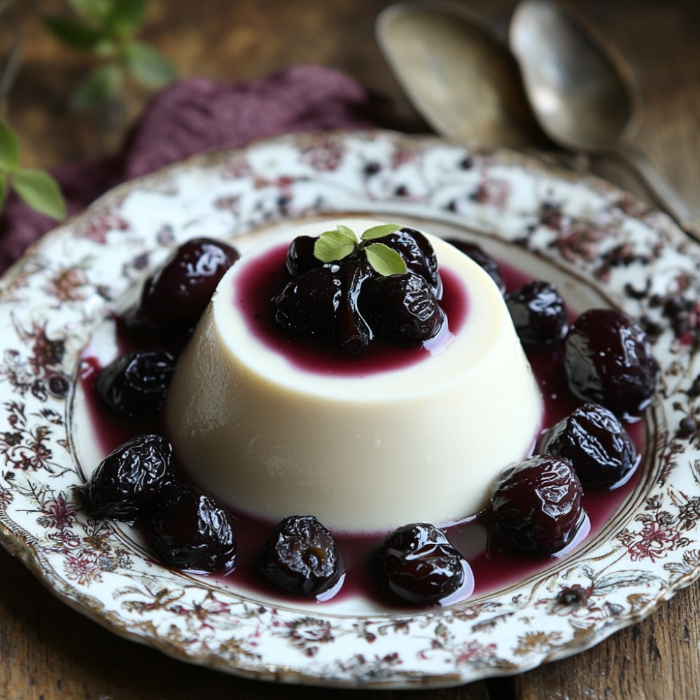 Pannacotta aux pruneaux