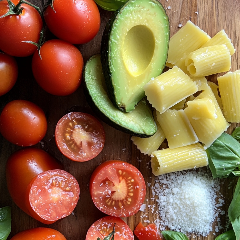 Pâtes à la sauce avocat