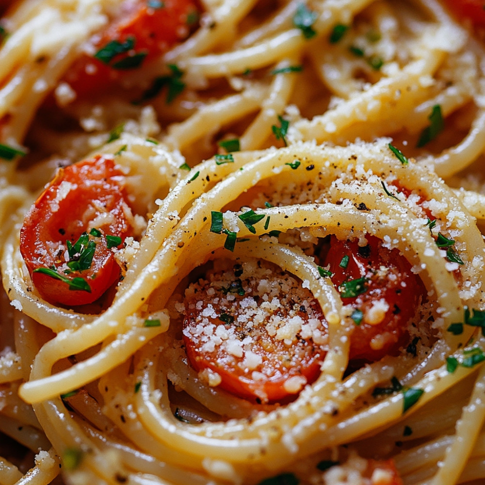 Pâtes aux fruits de mer et tomates fraîches