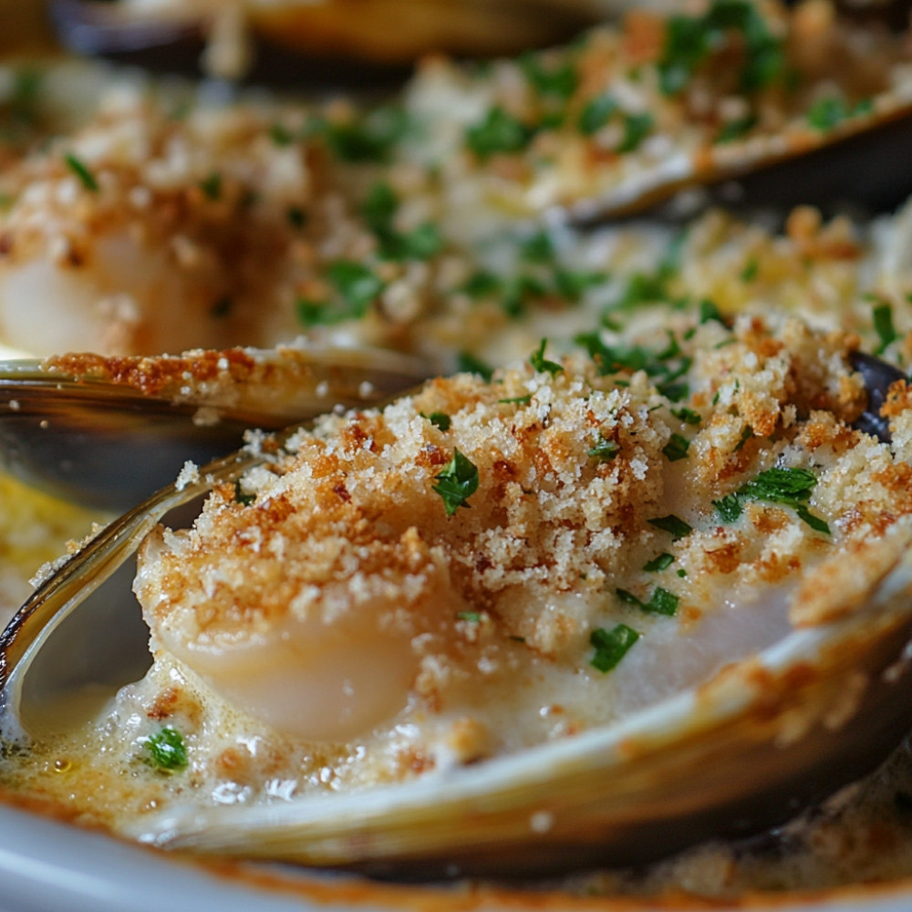 Pétoncles et gratin de moules